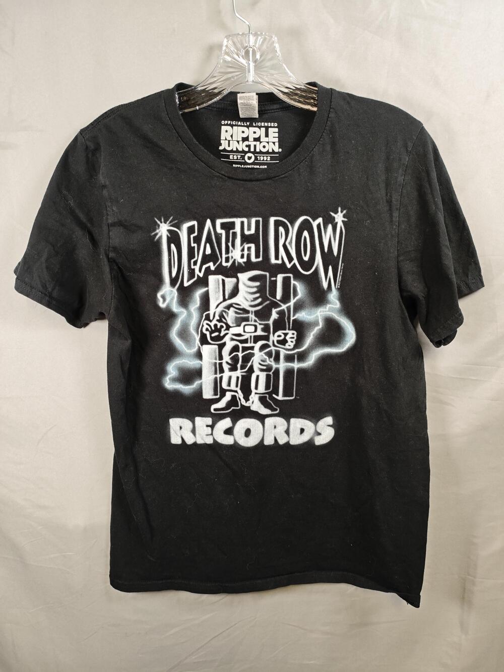 Death Row Records Shirt Mens Small Black Ripple Junction Graphic Tee Hip Hop Rap
